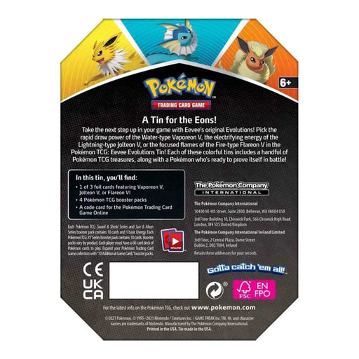 Eevee Evolutions Flareon V Tin (4 Booster Packs & Promo Card)