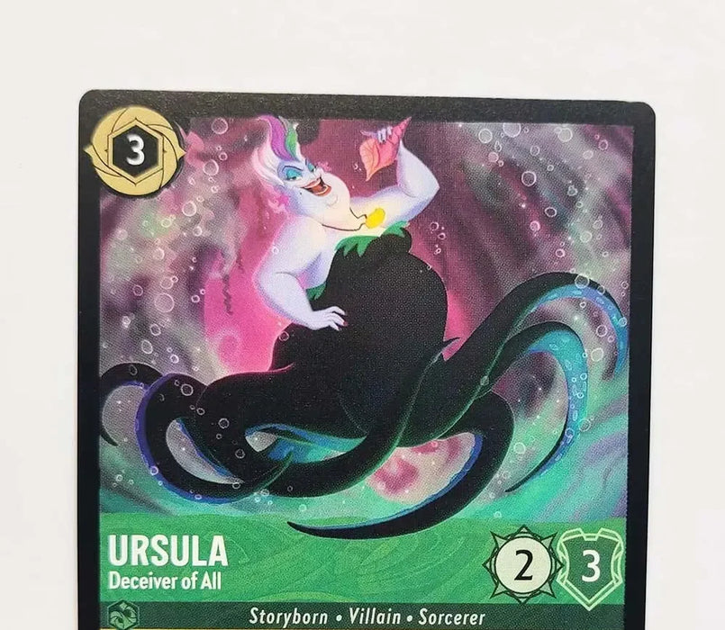 Lorcana Proxy Chapter 3 English into the Inklands Nonefoil –Ursula Jafar Robin Des Bois Sou Fetiche Jim Hawkins TCG Game Cards