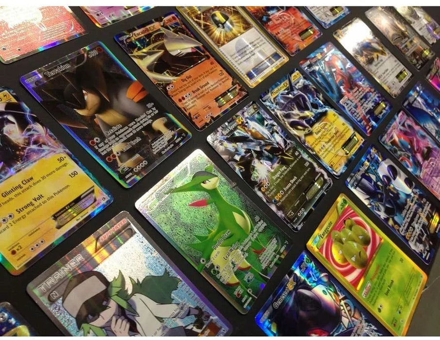 Pokemon TCG : 100 Card LOT Rare, COM/UNC, Holo & Guaranteed EX/GX/VMAX/V, MEGA or Full Art