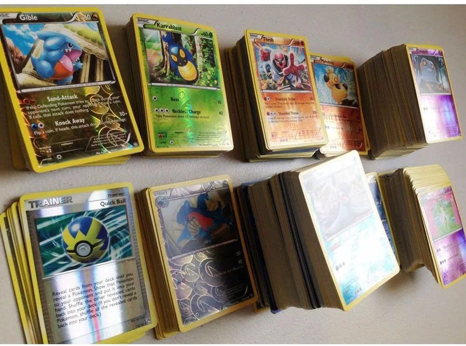 Pokemon TCG : 100 Card LOT Rare, COM/UNC, Holo & Guaranteed EX/GX/VMAX/V, MEGA or Full Art