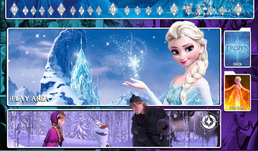 Lorcana Playmat Elsa Anna Olaf Card Game Mat